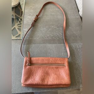 Denver Hayes Brown Crossbody Bag with Adjustable Strap